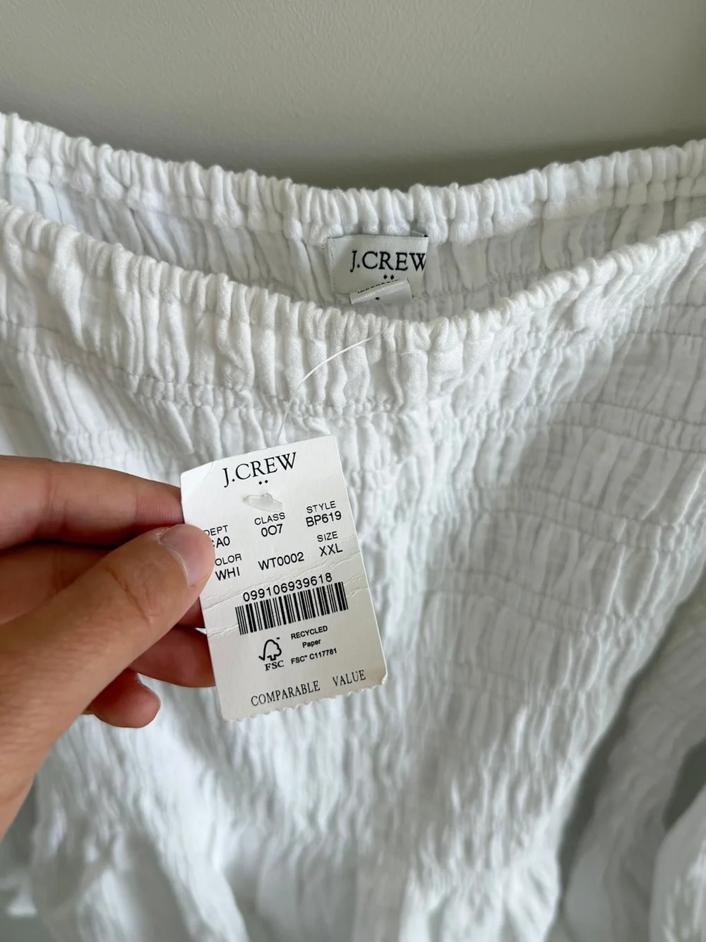J. Crew lightweight white